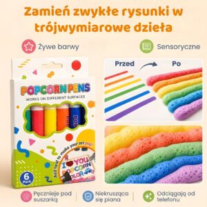 PopPens – Odciągnij dziecko od ekranu farbkami które rosną pod suszarką